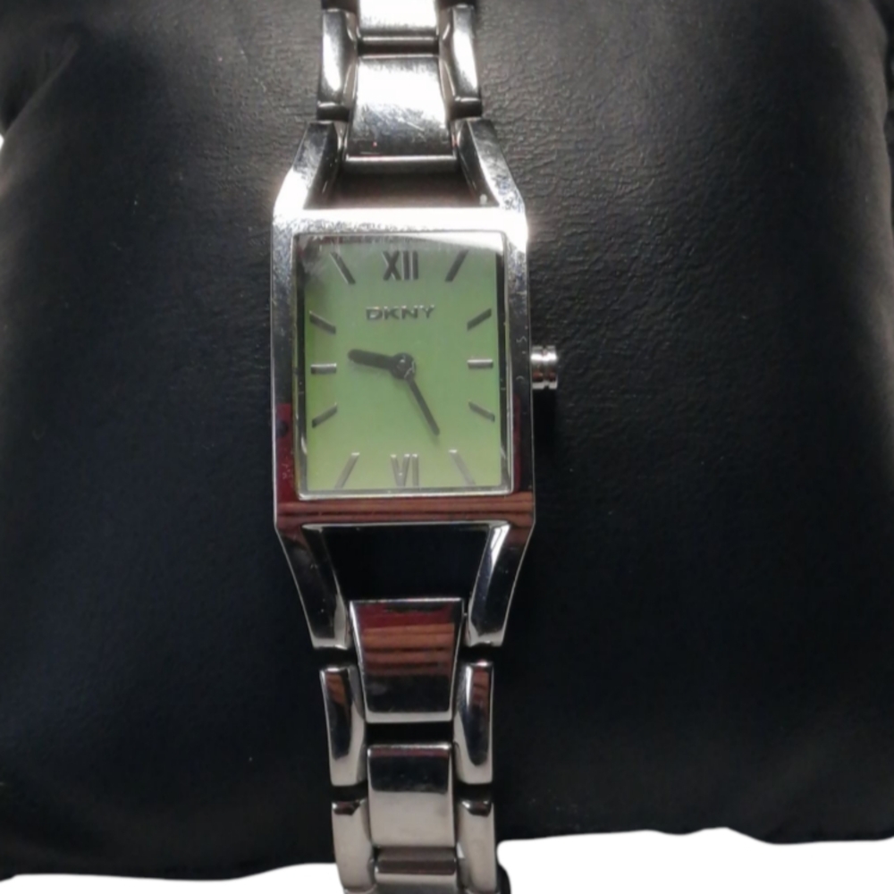 DKNY Silver & Green Watch